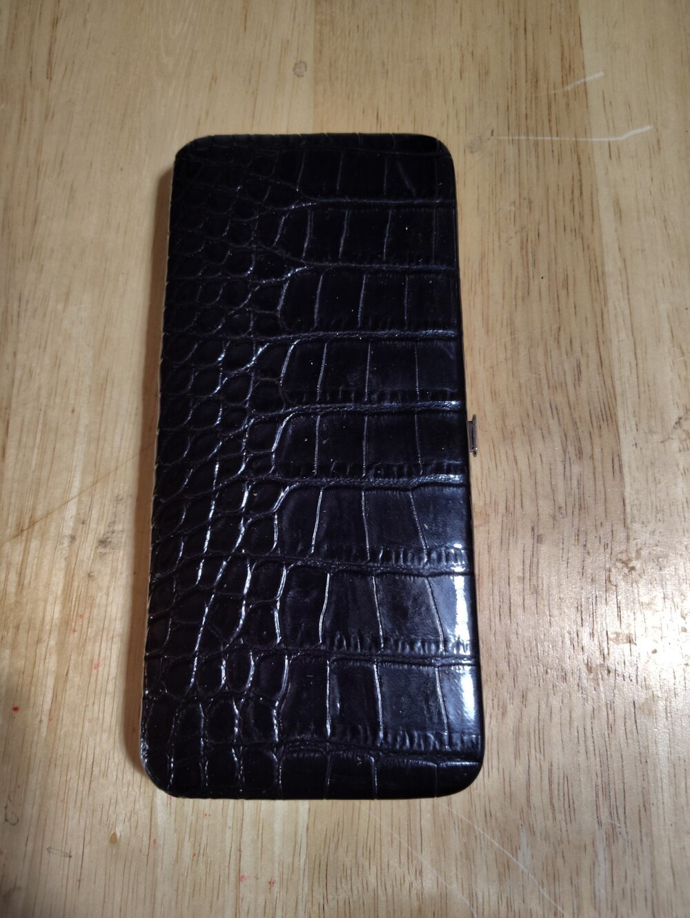 Kristine Accessories Black Crocodile Women’s Clutch Wallet